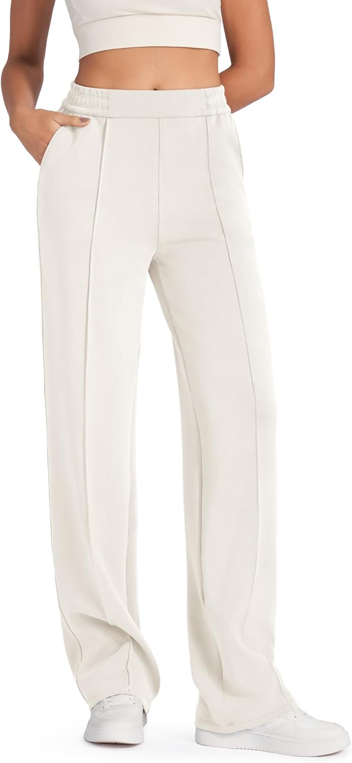 Smoofit Modal Soft Women Wide Leg Sweatpants with Pockets