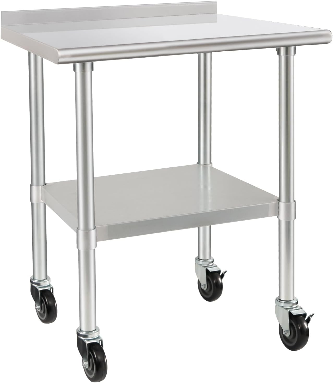 HARDURA Stainless Steel Table 24 x 36 Inches with Wheels for Prep