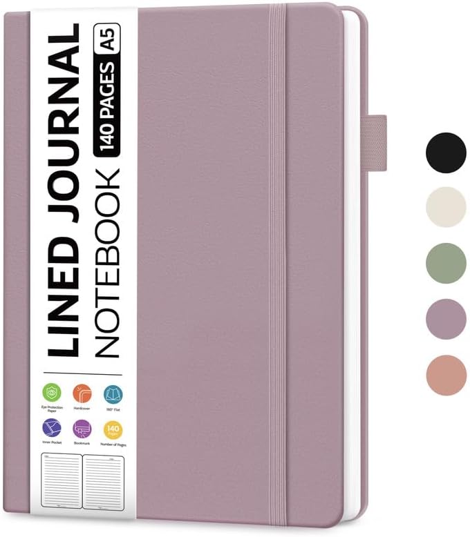 Purple Hardcover Journal for Work & School, A5 Size
