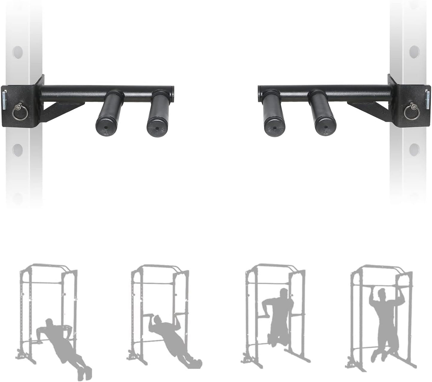 SYL Fitness Dip Bar Attachments - Versatile Power Rack Dips