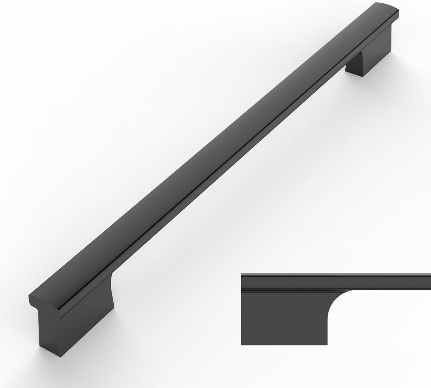 Amerdeco 10 Pack Matte Black Cabinet Pulls for Kitchen Use
