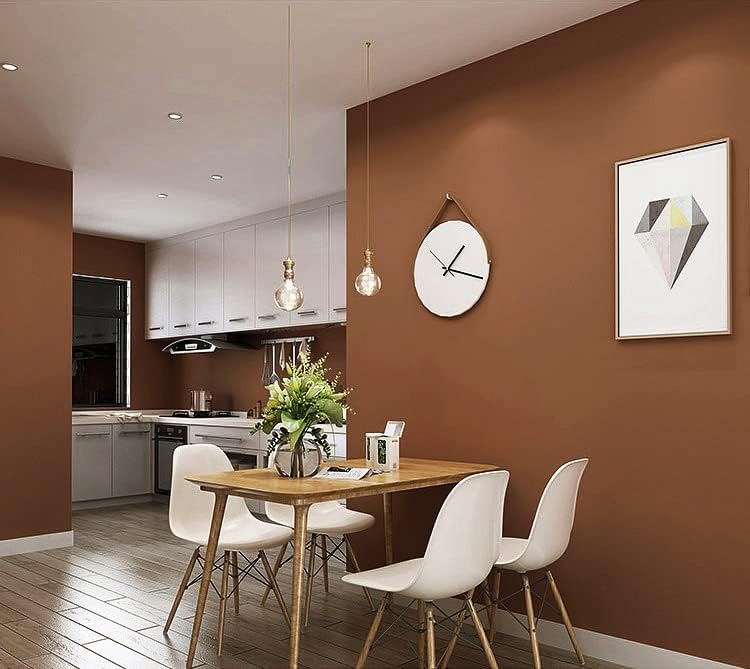Safiyya Peel and Stick Wallpaper in Dark Orange for Easy Decor