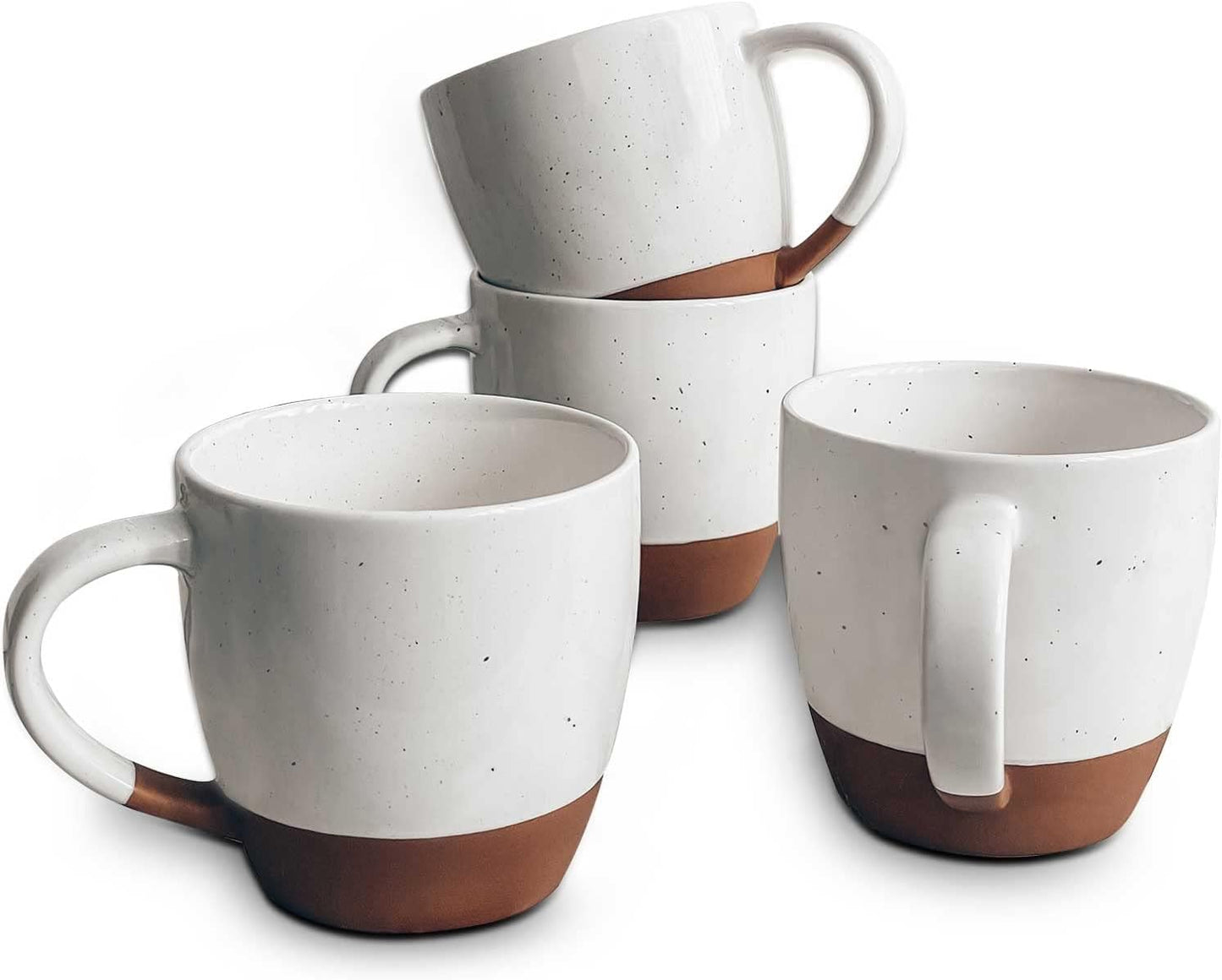Mora Ceramic Large Latte Mug Set of 4 - Unique Style for Any Kitchen