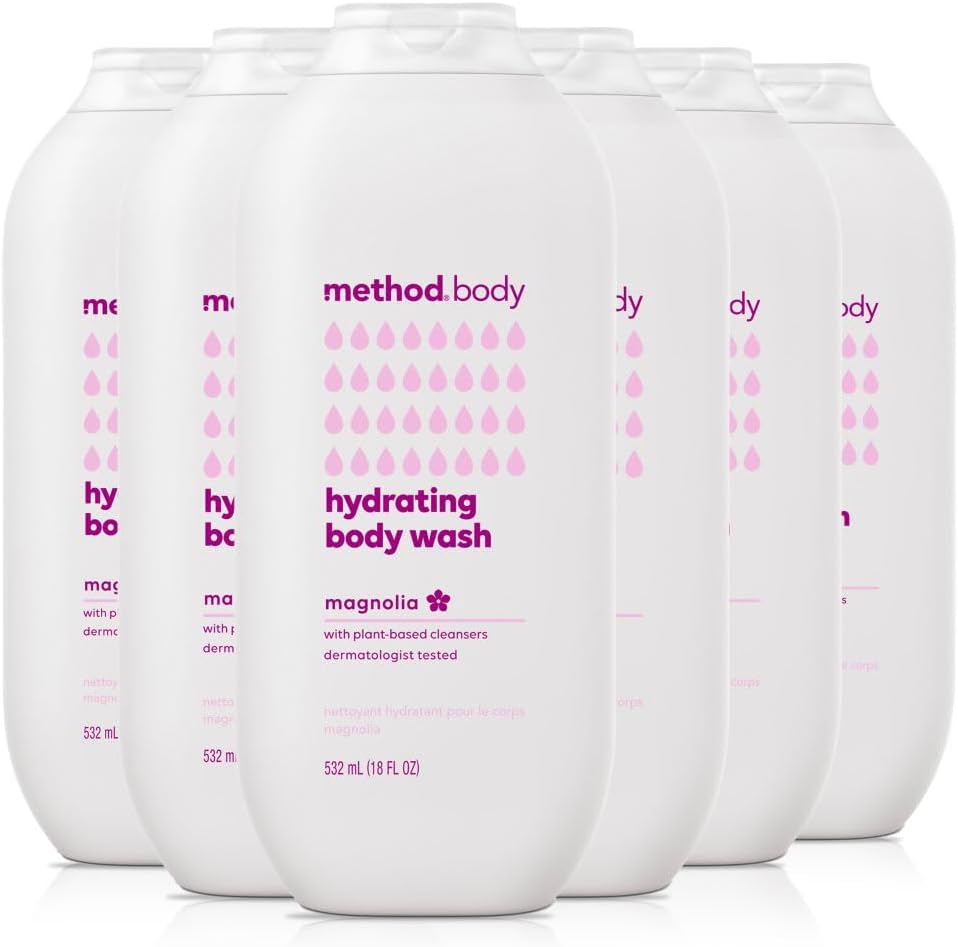 Method Body Wash Magnolia Pack of 6 Paraben Free Hydrating Soap