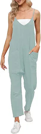 DEEP SELF Women's Loose Casual V Neck Sleeveless Jumpsuit Review