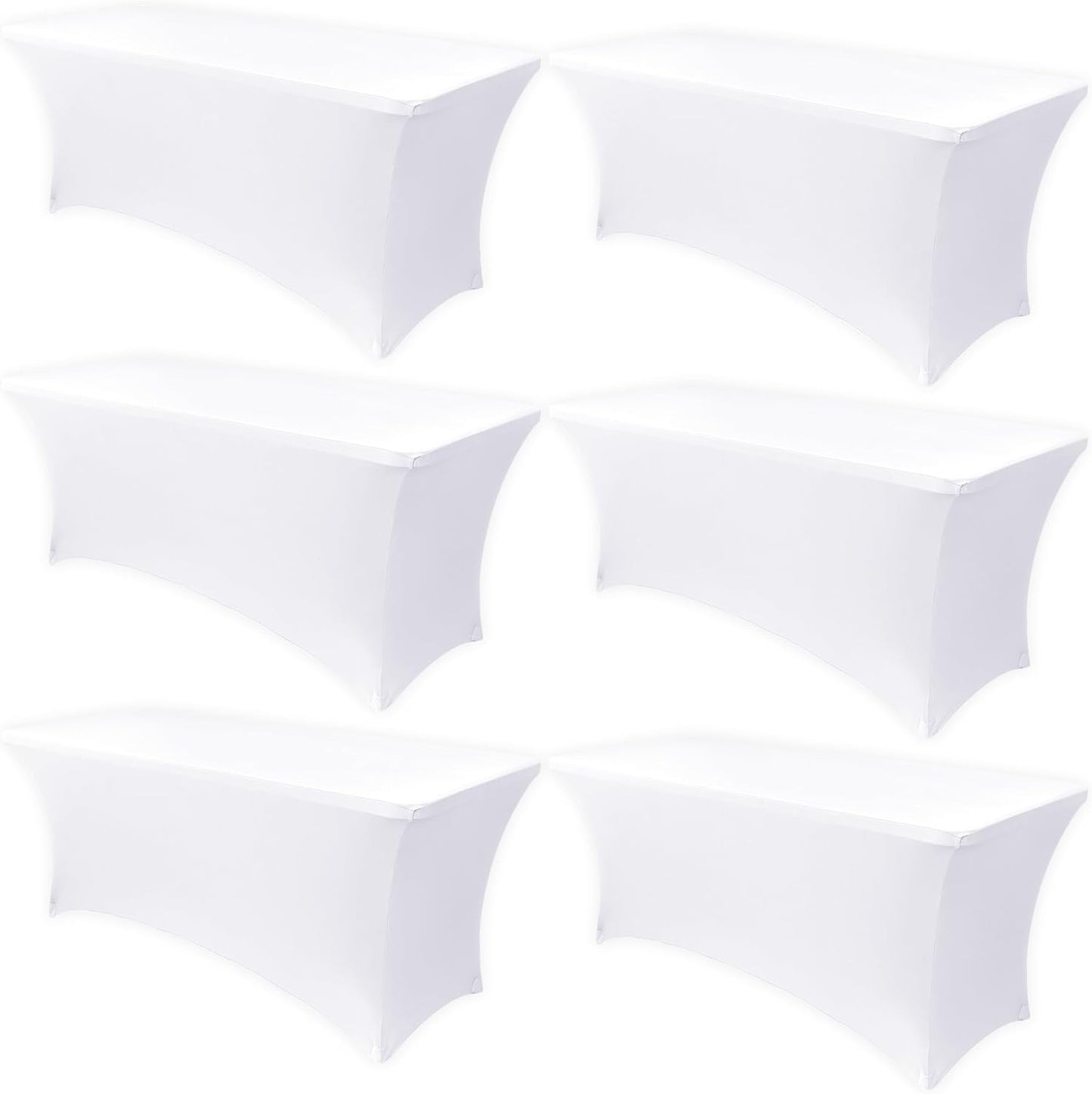 Obstal 6 Pack Stretch Spandex Table Covers for 6 Foot Tables