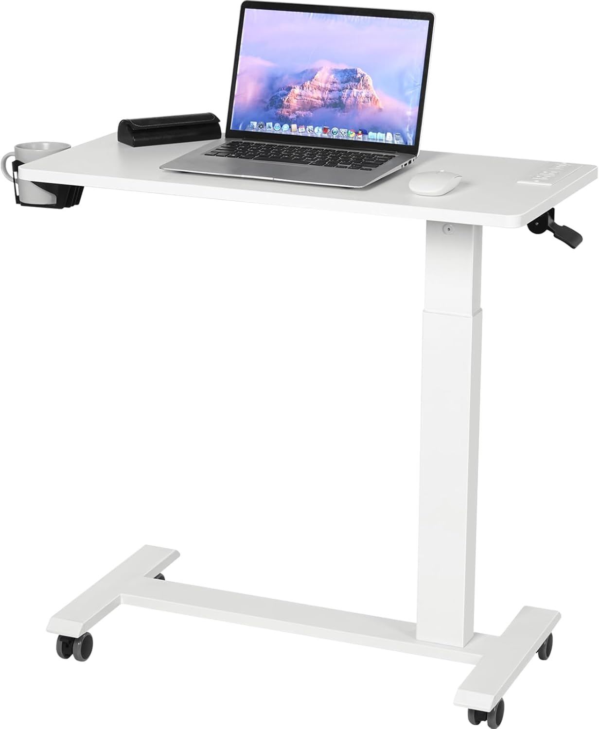 Snughome Overbed Table with Wheels for Adjustable Comfort