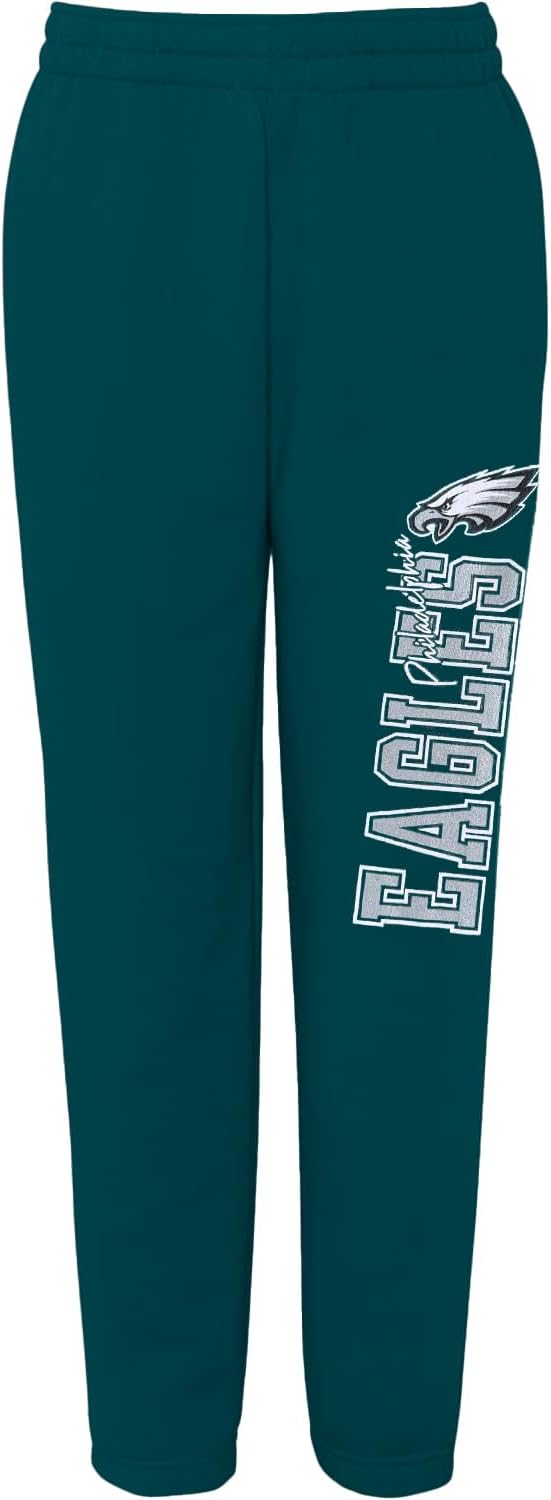 NFL Kids Youth Fleece Lined Football Sweatpants for Comfort
