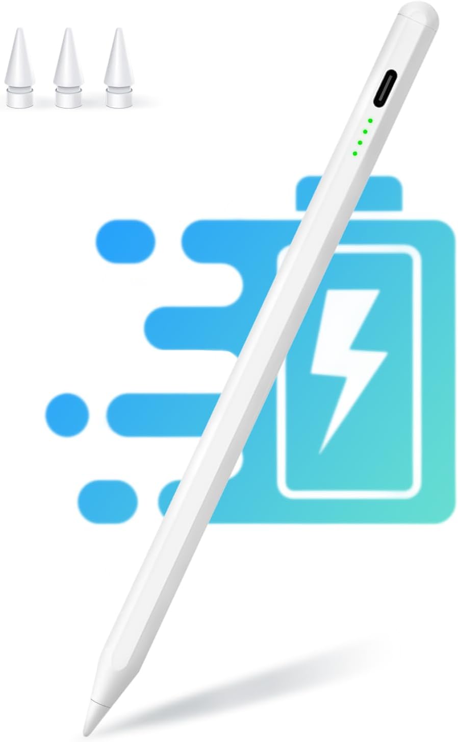Fast Charge Stylus Pen for iPad Pro, Improved Accuracy & Palm Rejection