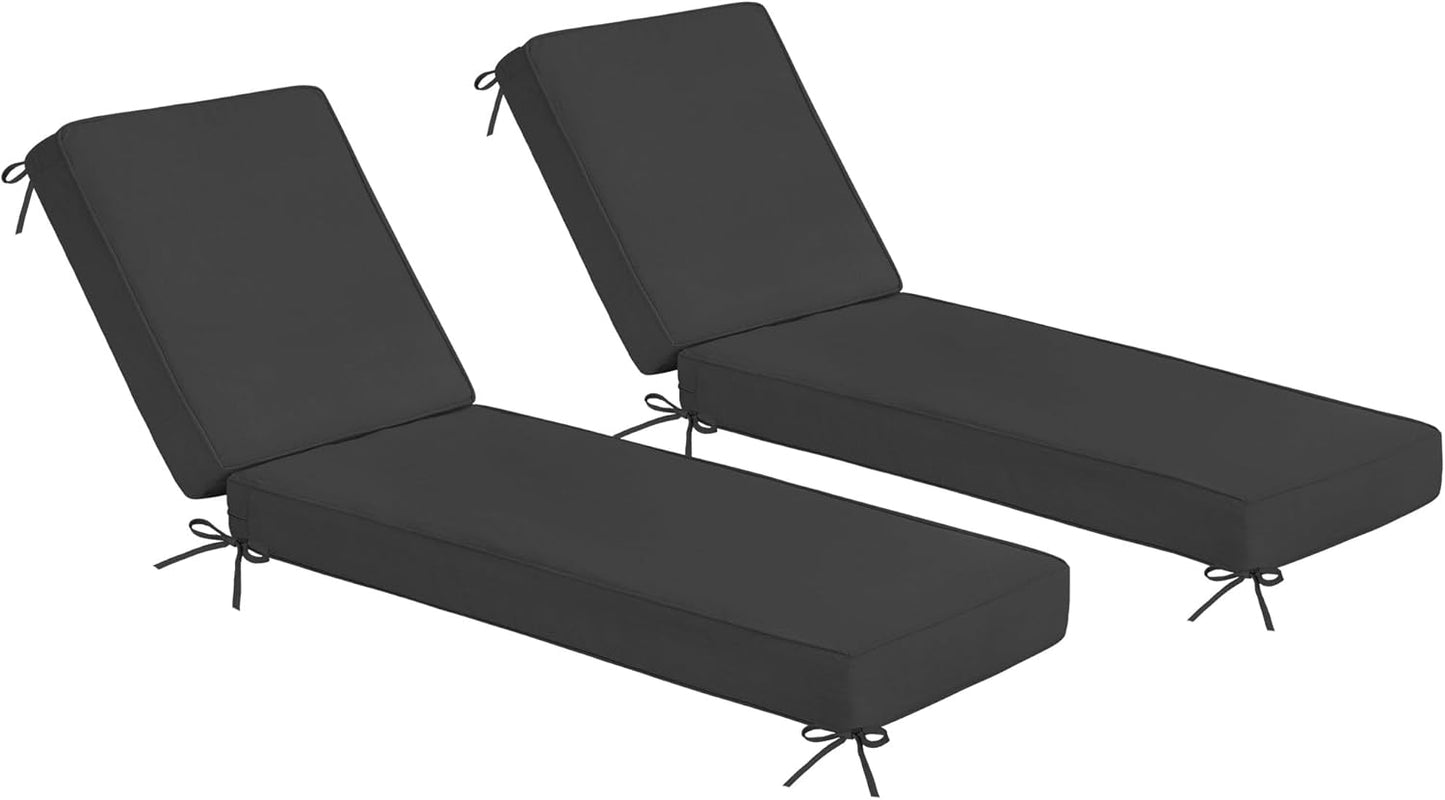 Sundale Outdoor Olefin Chaise Lounge Cushion Set for Comfort