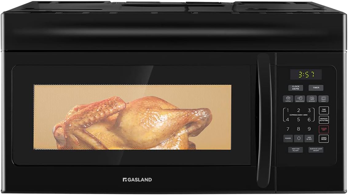 GASLAND 1.7 Cu. Ft. Over-the-Range Microwave: Powerful 1000W Cooking & Easy Cleaning!