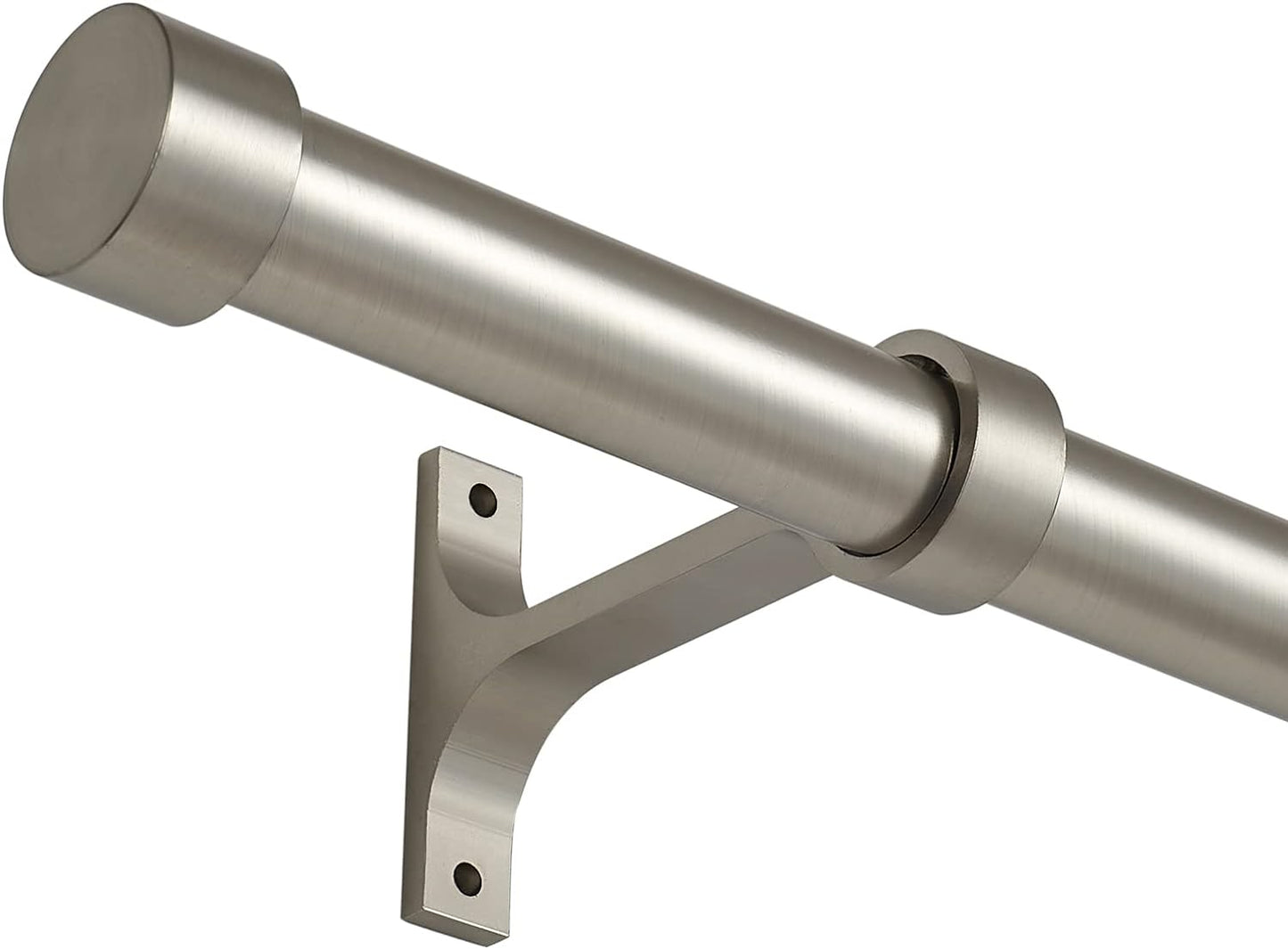 Brushed Nickel Curtain Rods Adjustable from 72 to 144 Inches
