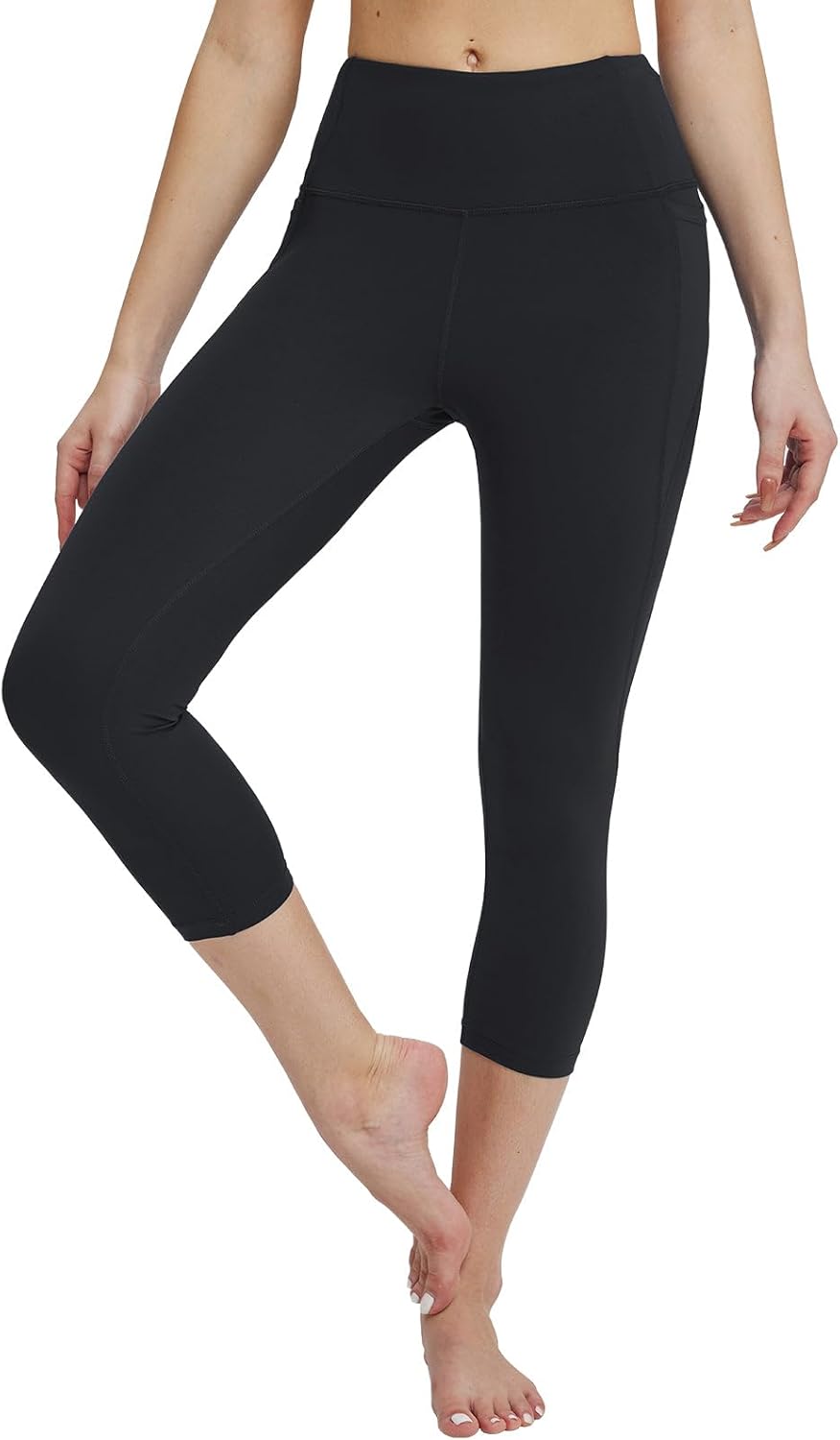 Baleaf Women's Capri Leggings with Pockets for Summer Workouts