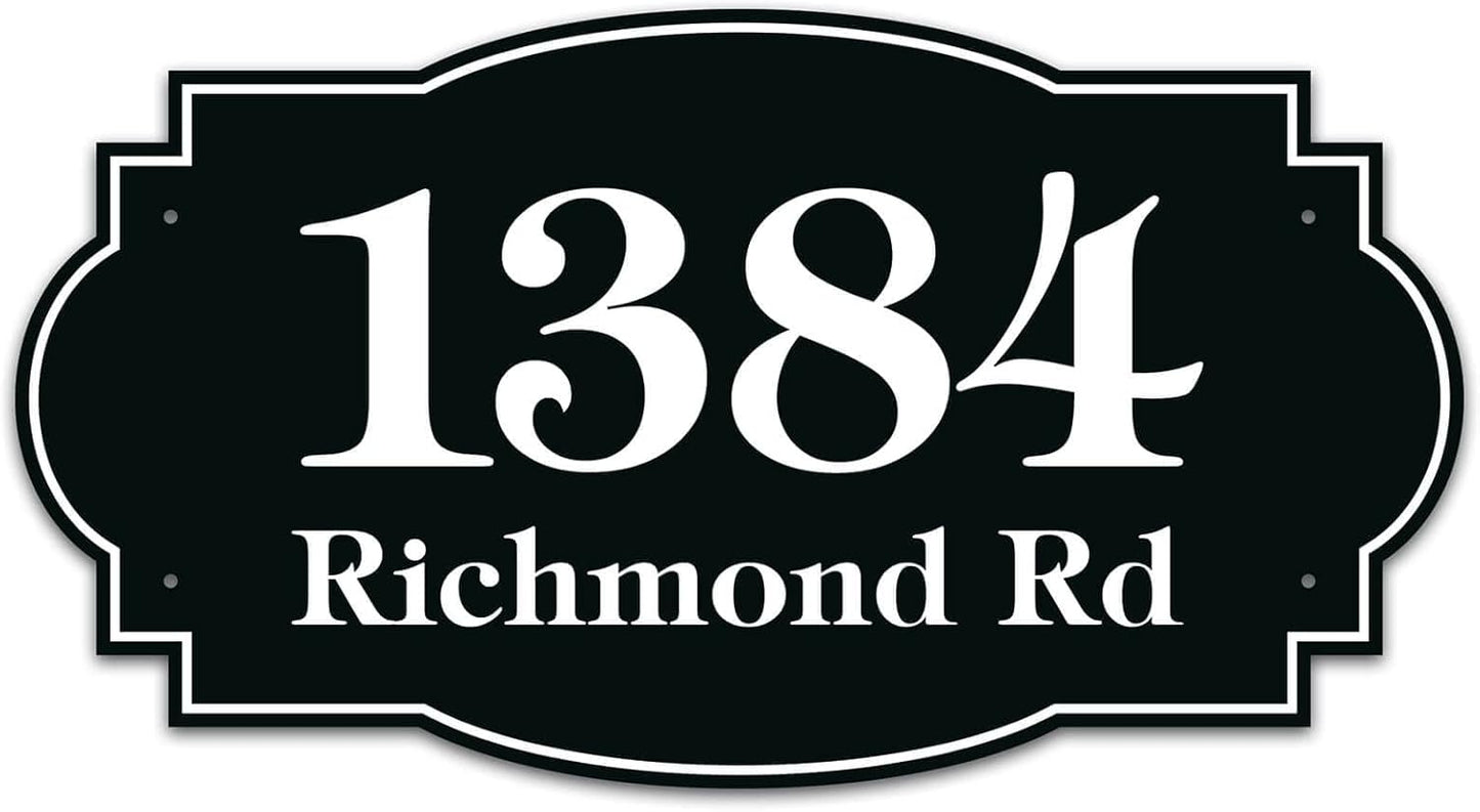 House Address Sign with Reflective Option for Safety and Style