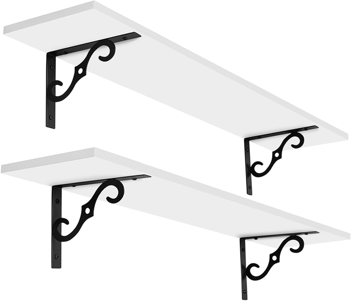 DINZI LVJ Long Wall Shelves Set of 2 for Stylish Home Decor