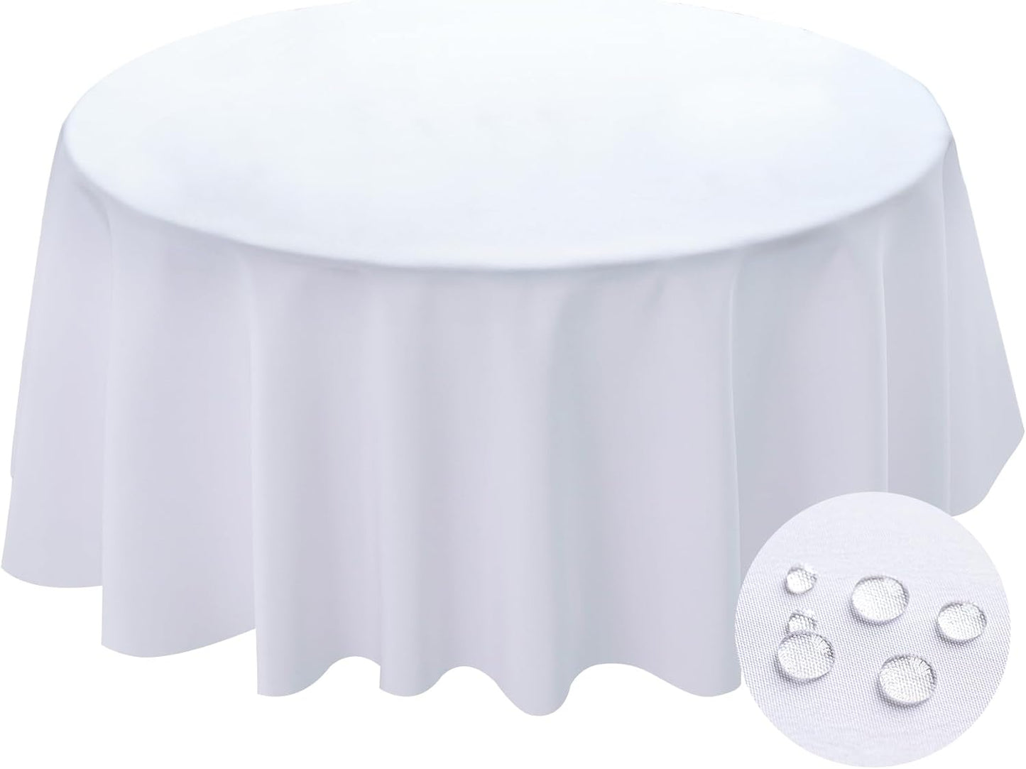 BYDOLL Round 120 Inch Tablecloth for Elegant Outdoor Events