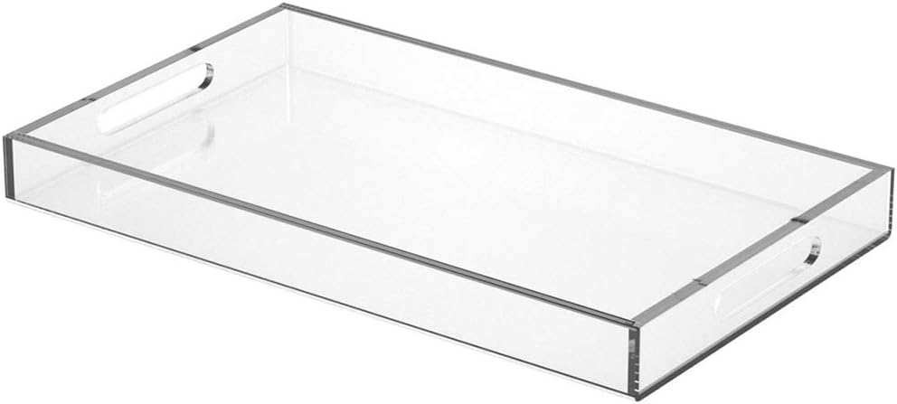 NIUBEE Acrylic Serving Tray 12x20 Inches for Breakfast in Bed