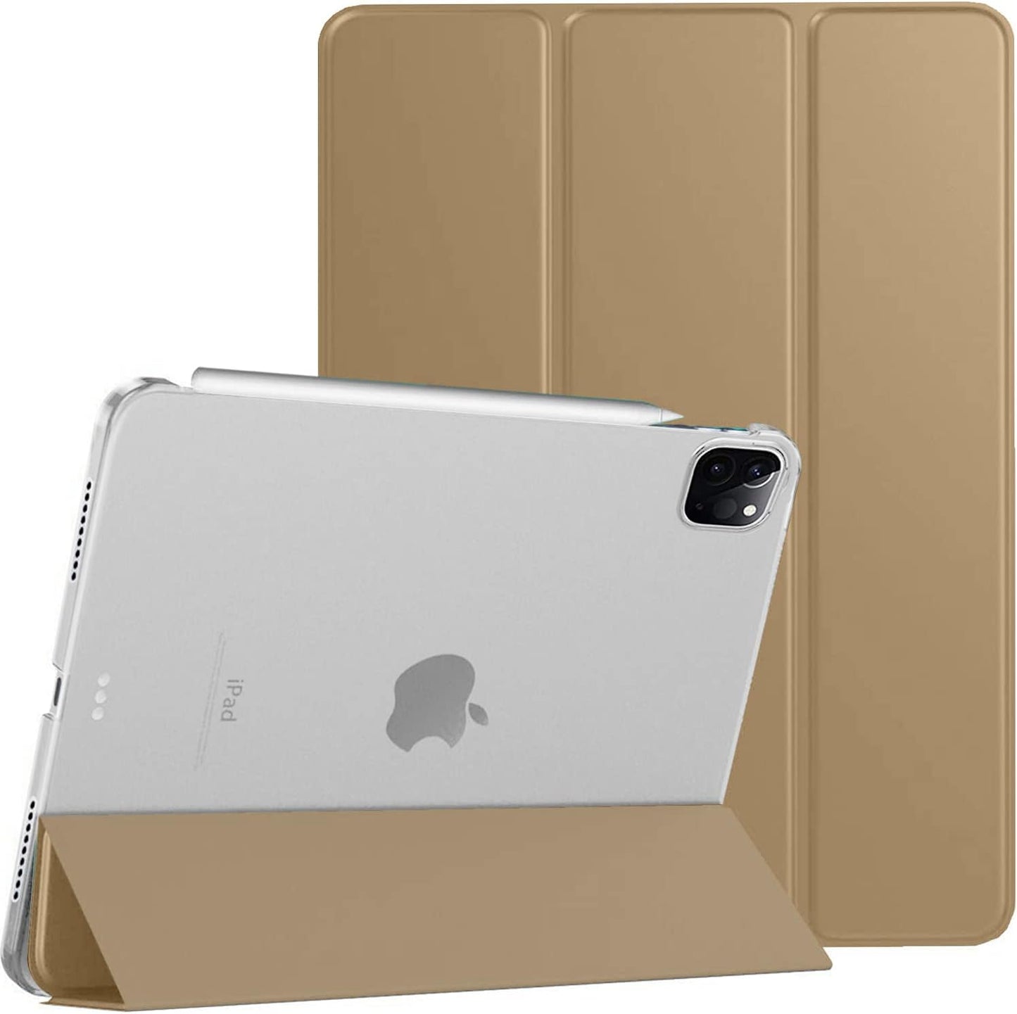 DuraSafe iPad Pro 12.9 Case - Trifold Hard Smart Cover Gold