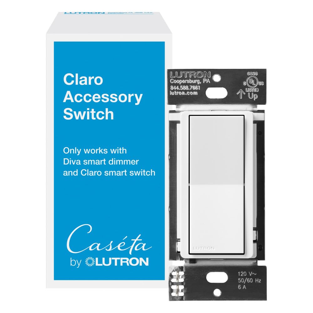 Lutron Caseta Smart Claro Accessory Switch for 3 Way Control