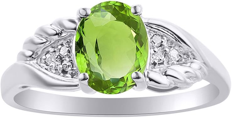 Rylos Women's 14K Gold Gemstone & Diamond Birthstone Rings