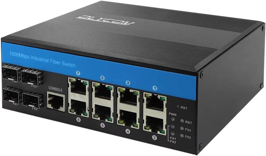 L2 Managed Outdoor Switch 8 Port RJ45 with SFP Slots for Rugged Use