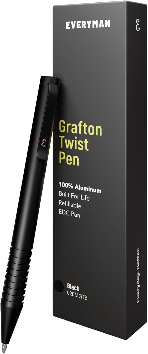 Everyman Grafton Mini Twist Refillable Ball Point Pen Black