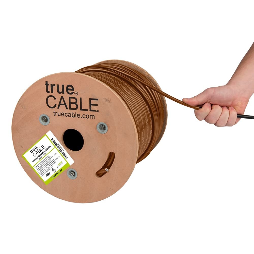 trueCABLE Cat6 Direct Burial Ethernet Cable for Outdoor Use
