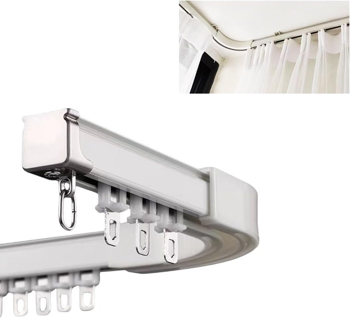 Ceiling Curtain Track Set - Privacy & Divider Solution