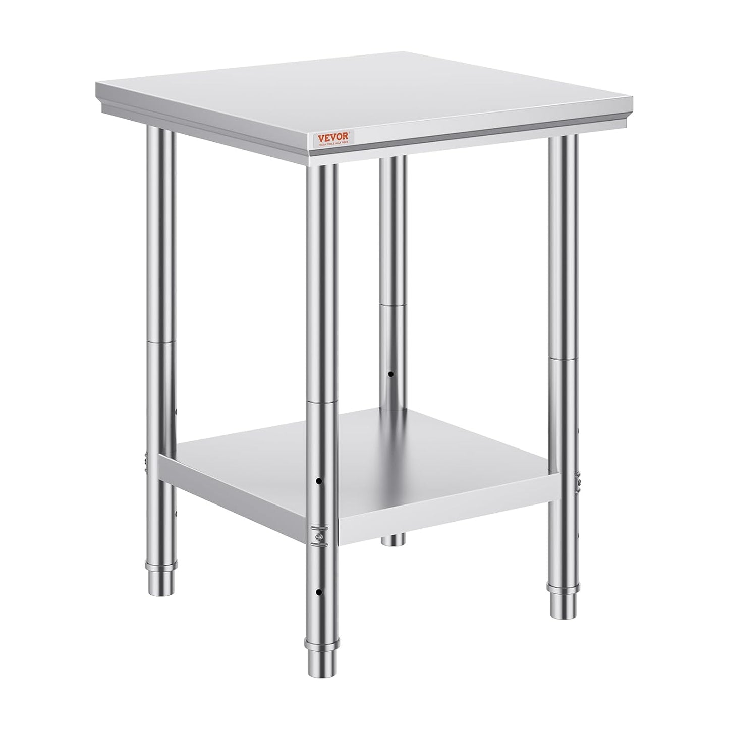 Vevor Stainless Steel Commercial Kitchen Prep Table for Heavy Duty Use