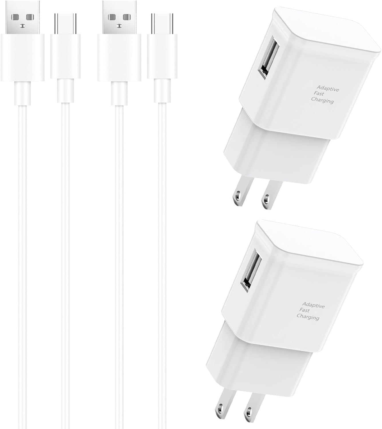 Rapid Charge Samsung 2-Pack - 6ft Type C Cable + Wall Charger