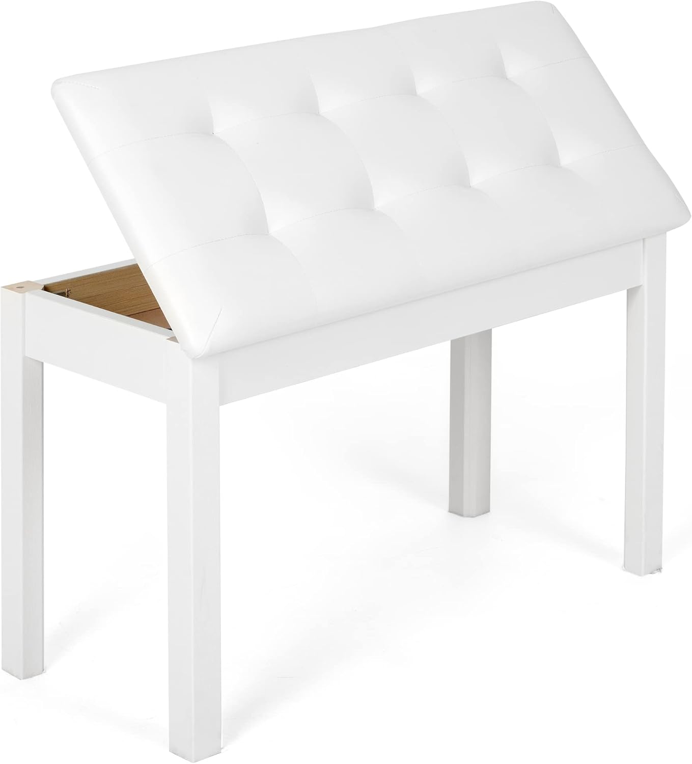 Piano Stool with Storage and Padding for Double Seating Comfort