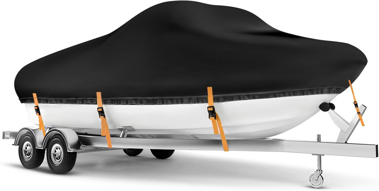 Waterproof 900D Heavy Duty Boat Cover for 14-16 ft Boats