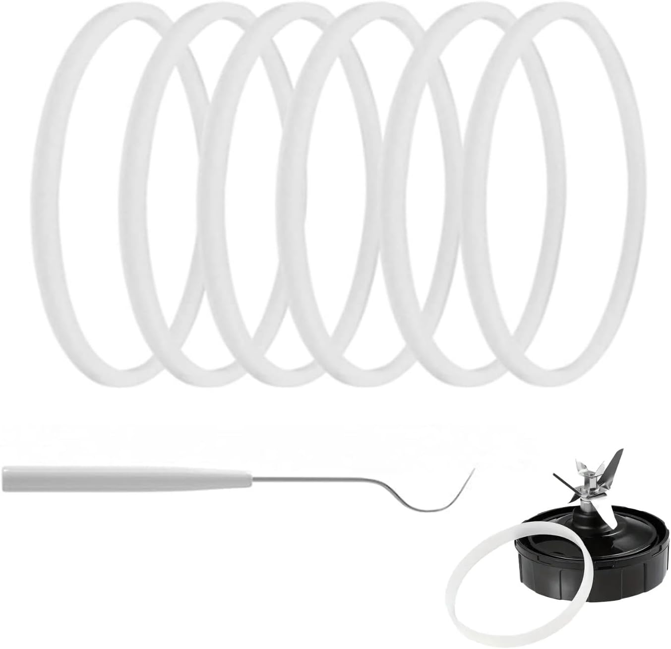 6 Pack Ninja Blender O-Ring Seal Replacement Set - Leakproof!