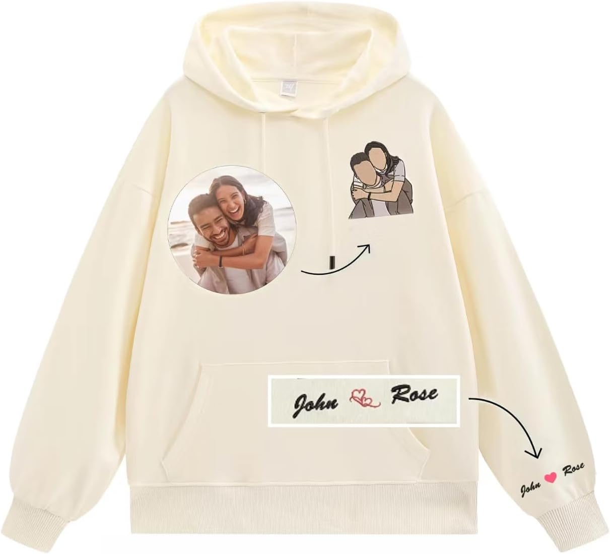 Personalized Embroidered Photo Sweatshirt