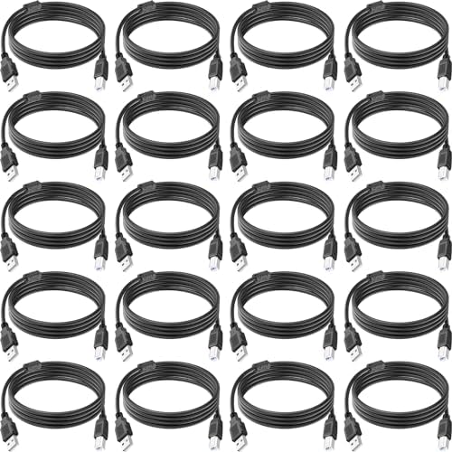 20 Pack USB A to B Printer Cable for High-Speed Printing Needs