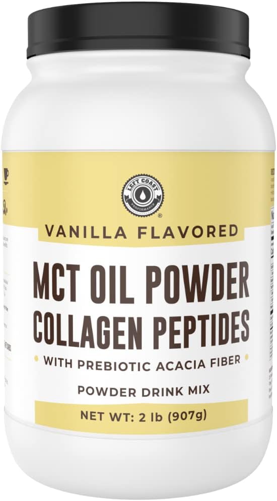 32oz Vanilla Keto MCT Powder with Collagen and Prebiotic Fibre