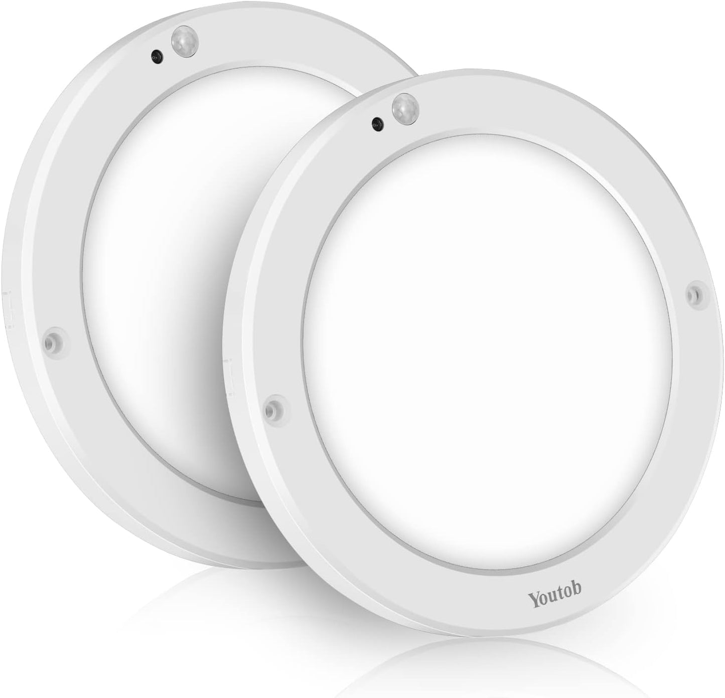 Youtob Motion Sensor LED Ceiling Light for Indoor Use 2 Pack