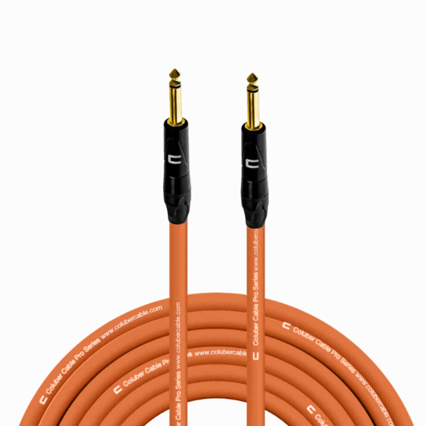 Coluber Cable 1/4in TS Male to 1/4in TS Male - 50 Feet - Orange