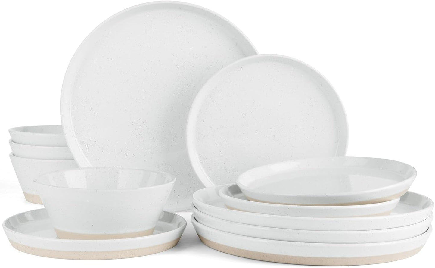Famiware Saturn Speckled Dinnerware Set for 4 - 12 Pieces