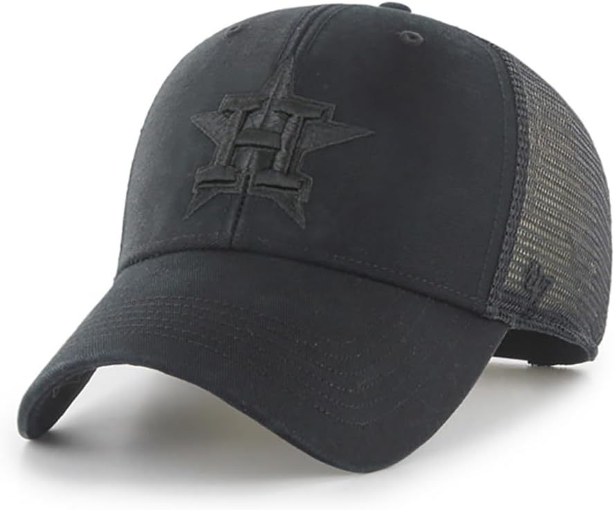 47 Brand MLB Unisex Black Team Logo Trucker Cap for Adults