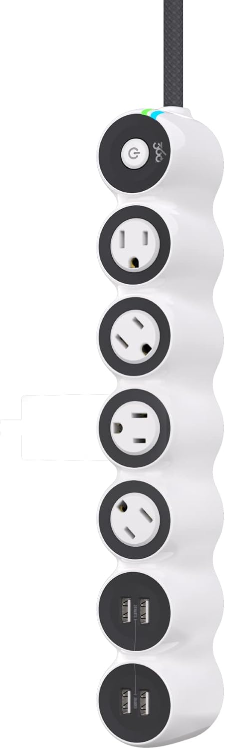 360 Electrical PowerCurve Surge Protector - Rotating Outlets & USB Ports