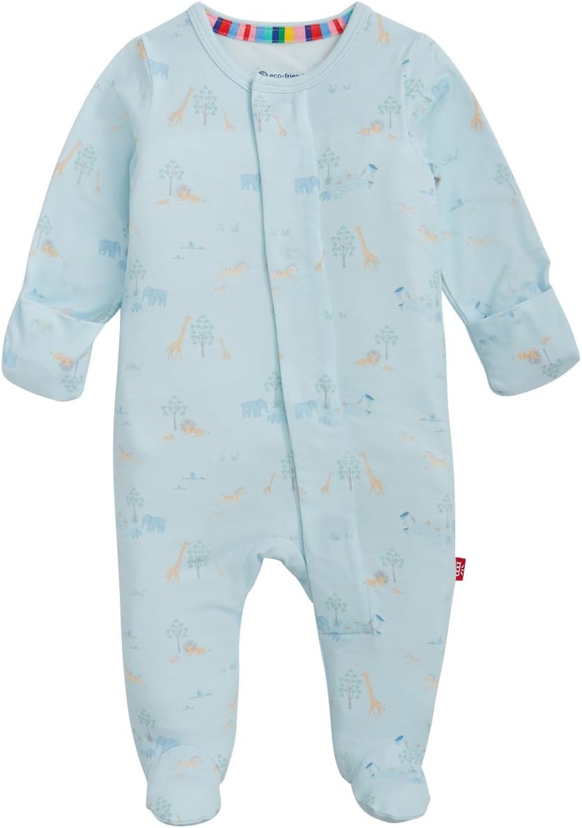 Magnetic Me Boys Modal Baby Footie Pajamas for Easy Dressing
