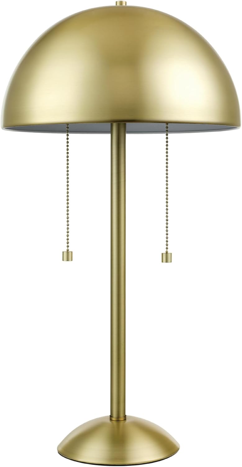 Globe Electric 12976 Haydel 21in 2-Light Table Lamp in Matte Brass