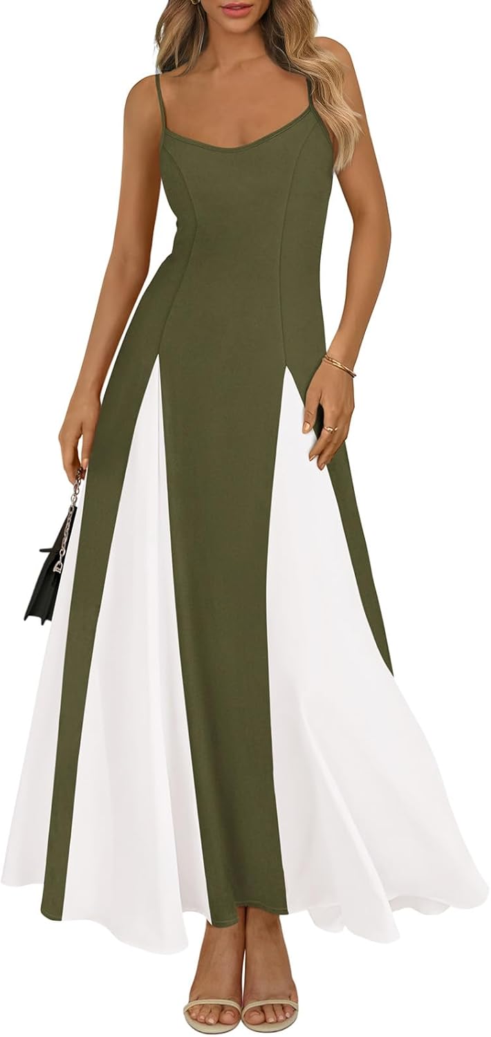 PRETTYGARDEN Spaghetti Strap Backless Summer Dresses 2025
