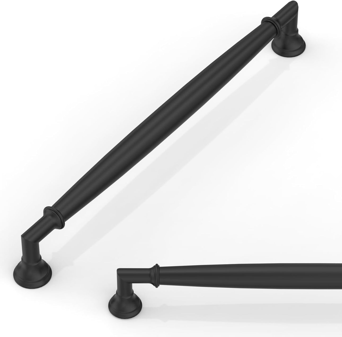 10 Pack Matte Black Cabinet Pulls for Kitchen and Furniture