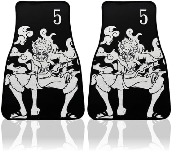 Anime Car Carpet Mat Set of 2 Front for All Weather Use
