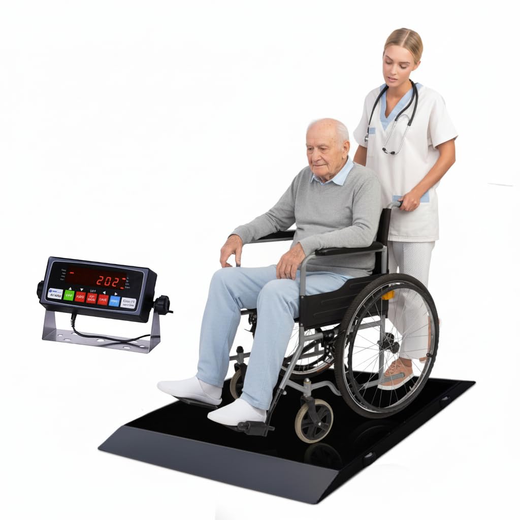Wheelchair Scale with Dual Ramp for Accurate Patient Weighing