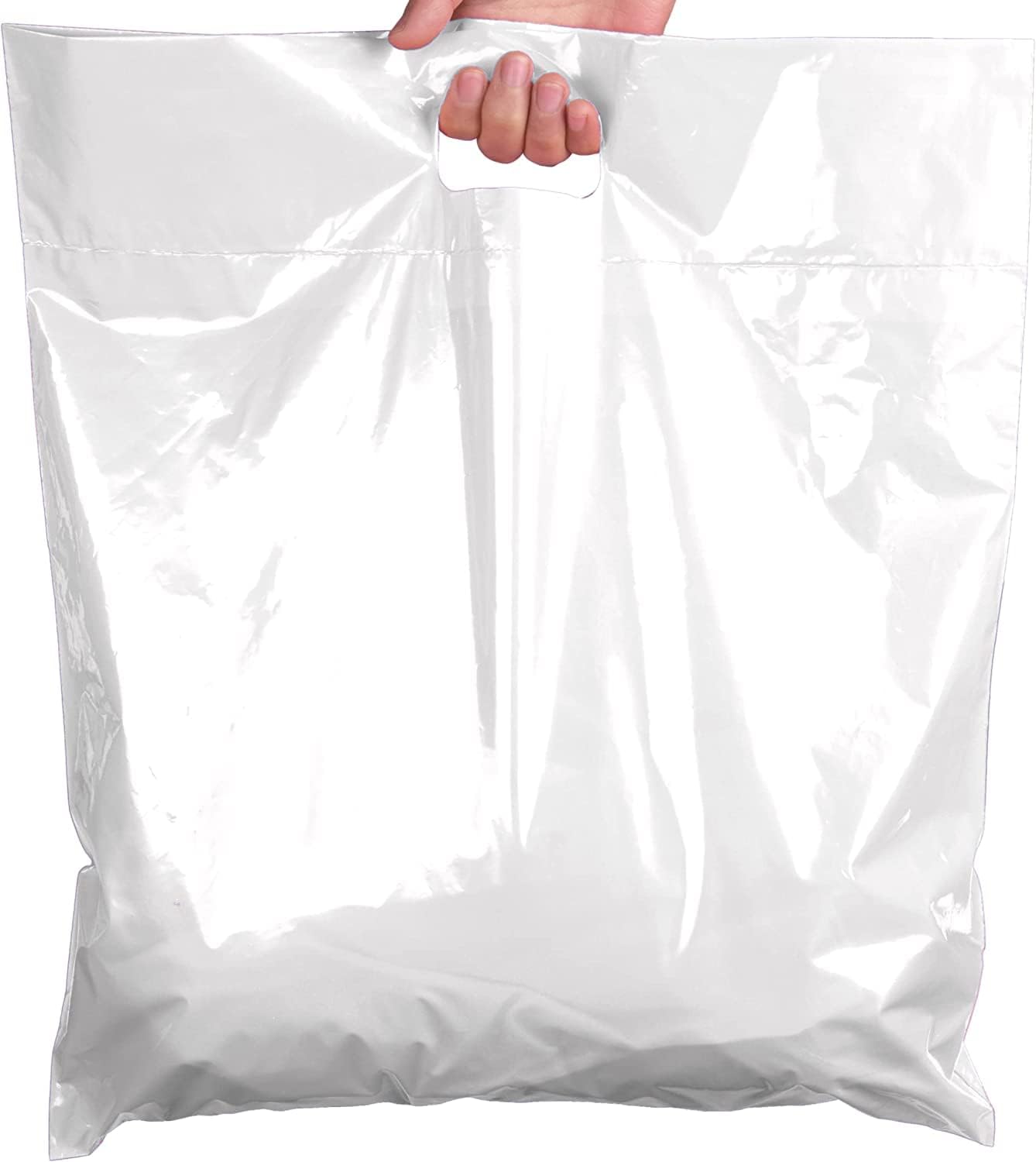 Plastic Shopping Bags for Small Business - 16x18 Extra Large Bags