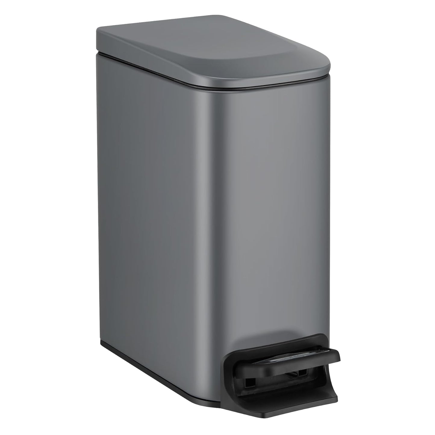 TIPGO Slim Bathroom Trash Can with Lid Soft Close for Small Spaces