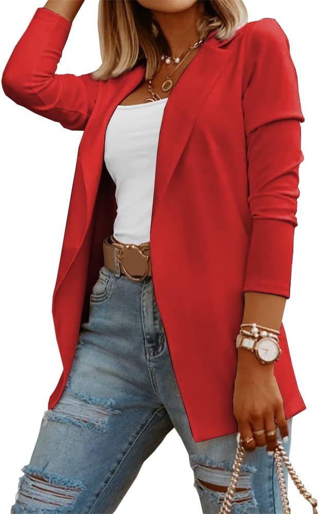 Womens Casual Long Sleeve Blazers for Work and Office Style